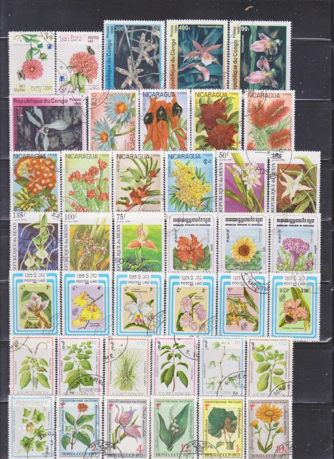 Antspauduoti pašto ženklai "Pasaulio flora" - nuotraukos Nr. 3