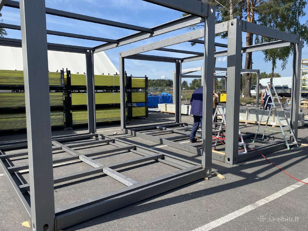 Pastiprinta modulinė konstrukcija 6x3x3 su stogu - nuotraukos Nr. 8