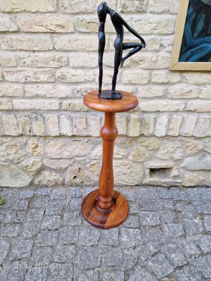 Vintažinis mid century tikmedžio masyvo stovas - nuotraukos Nr. 2