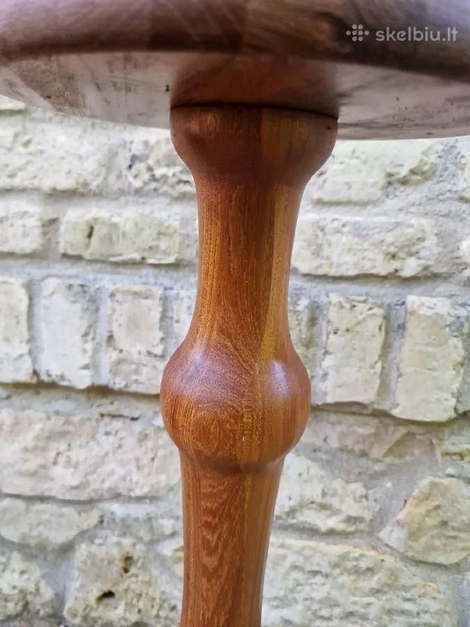 Vintažinis mid century tikmedžio masyvo stovas - nuotraukos Nr. 3