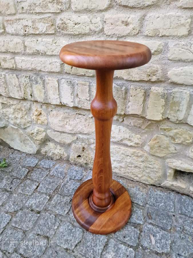 Vintažinis mid century tikmedžio masyvo stovas - nuotraukos Nr. 6
