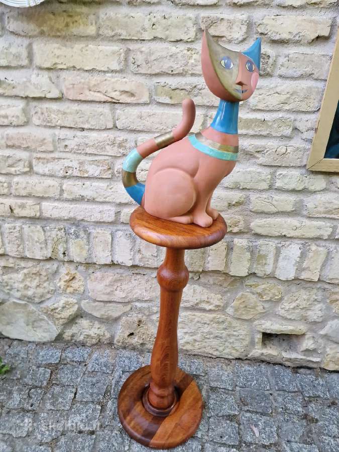 Vintažinis mid century tikmedžio masyvo stovas - nuotraukos Nr. 7