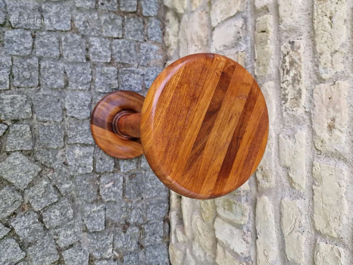 Vintažinis mid century tikmedžio masyvo stovas - nuotraukos Nr. 10