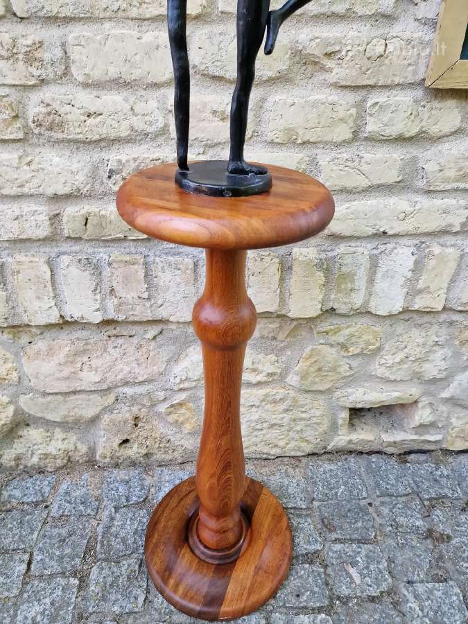 Vintažinis mid century tikmedžio masyvo stovas - nuotraukos Nr. 15