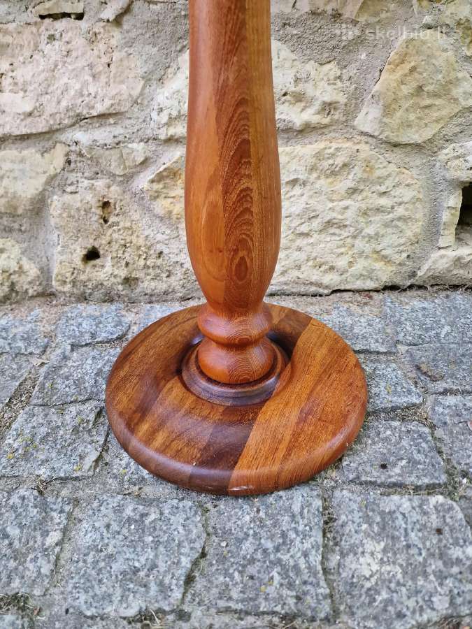 Vintažinis mid century tikmedžio masyvo stovas - nuotraukos Nr. 17