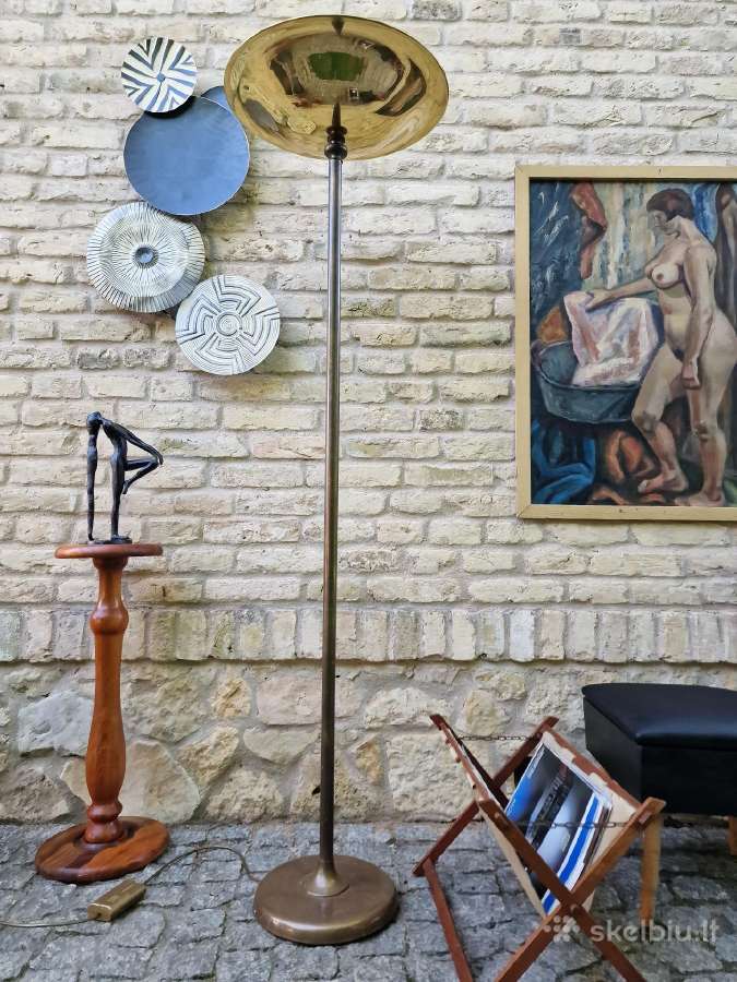 Vintažinis mid century žalvarinis toršeras - nuotraukos Nr. 3