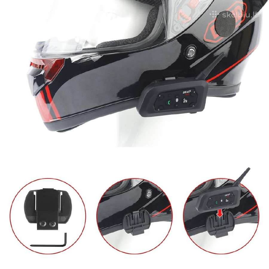 Dviguba Bluetooth laisvų rankų įranga motociklui V - nuotraukos Nr. 4
