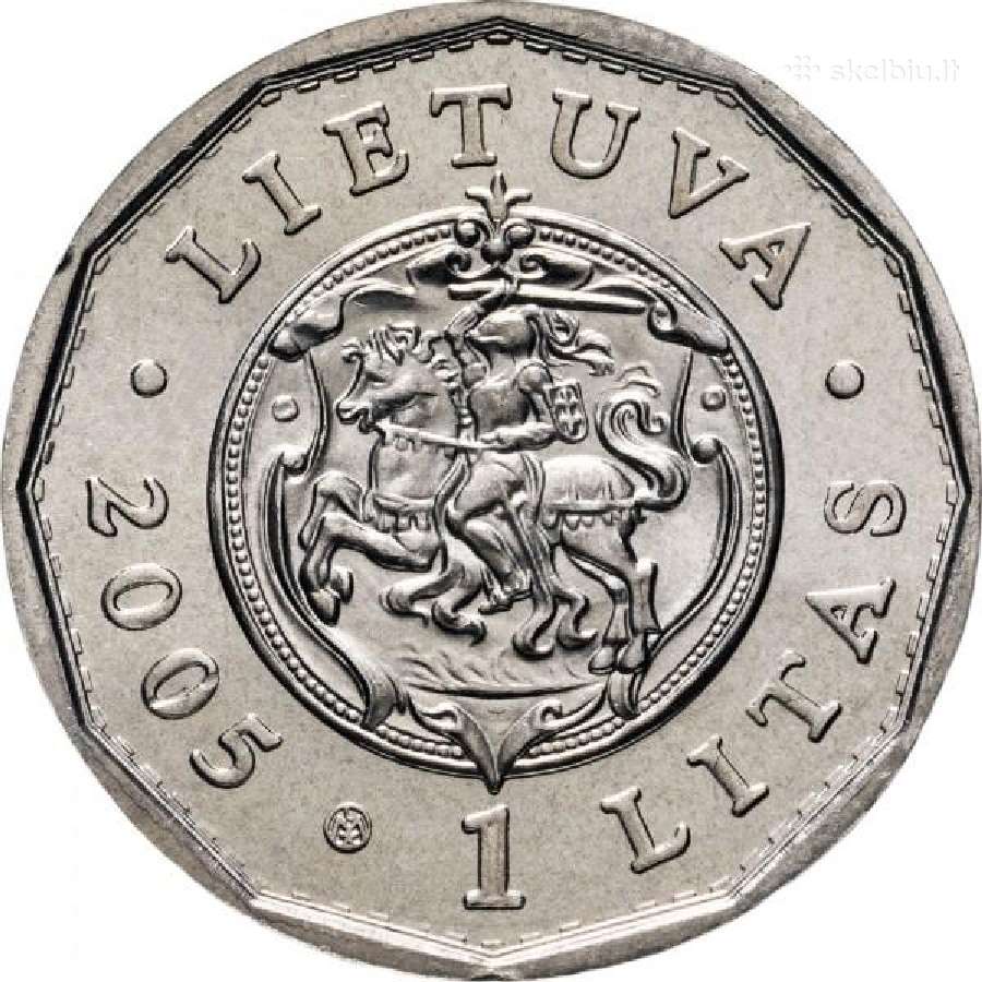 1 litas - 2005 m - Valdovų rūmai - nuotraukos Nr. 2