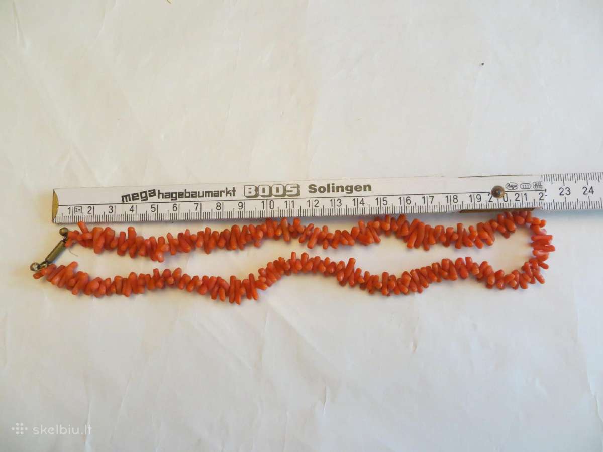 Karoliai (iš koralų) vintažiniai 31 gr apie 42 cm - nuotraukos Nr. 2