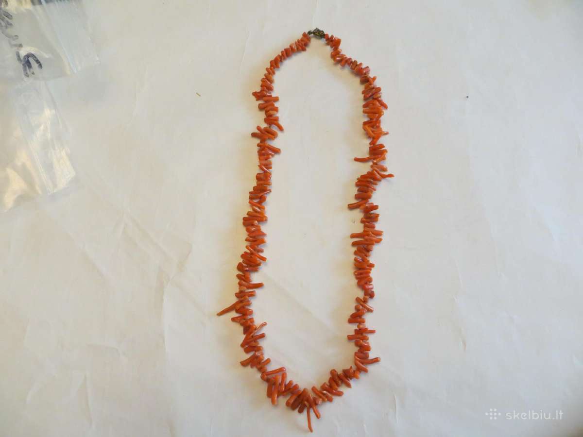 Karoliai vintažiniai, iš koralų 20 gr apie 44 cm - nuotraukos Nr. 4