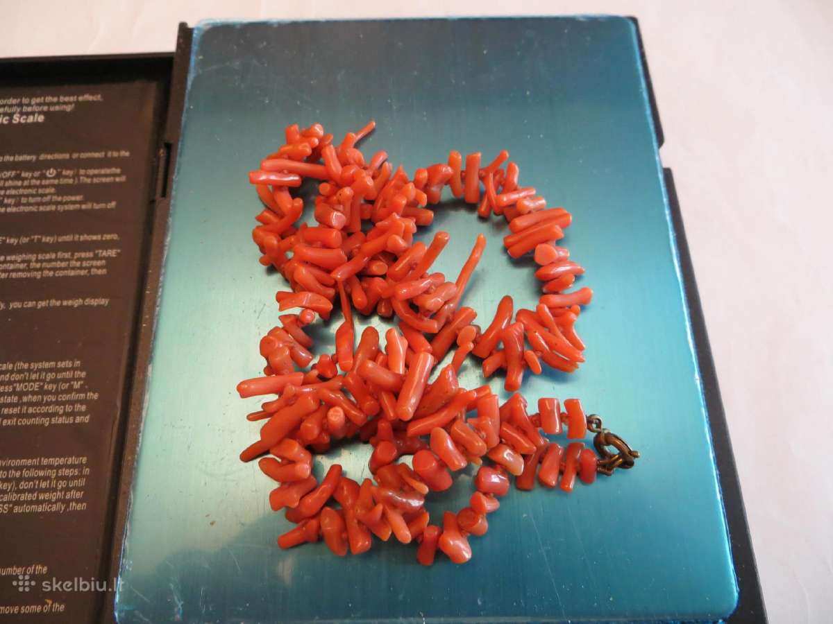 Karoliai vintažiniai, iš koralų 20 gr apie 44 cm - nuotraukos Nr. 7
