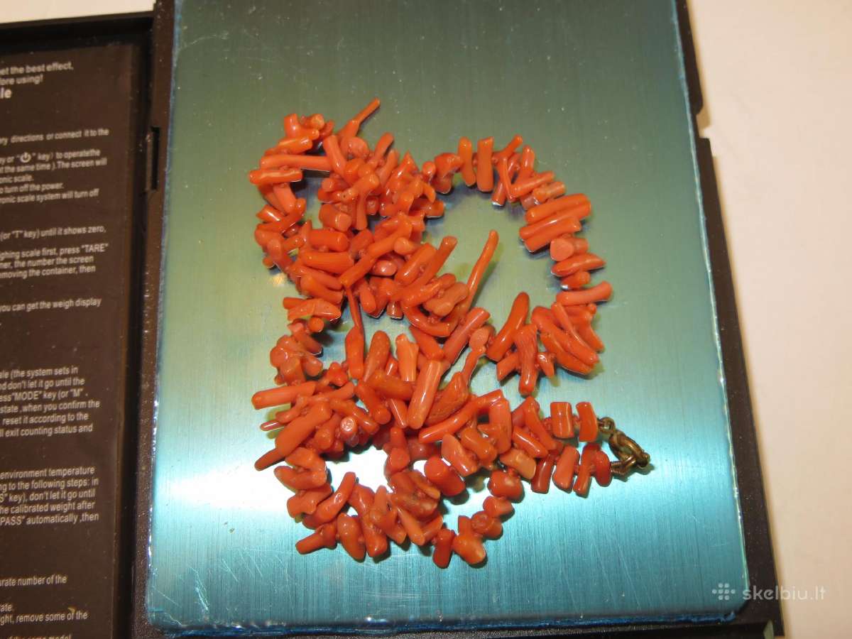 Karoliai vintažiniai, iš koralų 20 gr apie 44 cm - nuotraukos Nr. 8