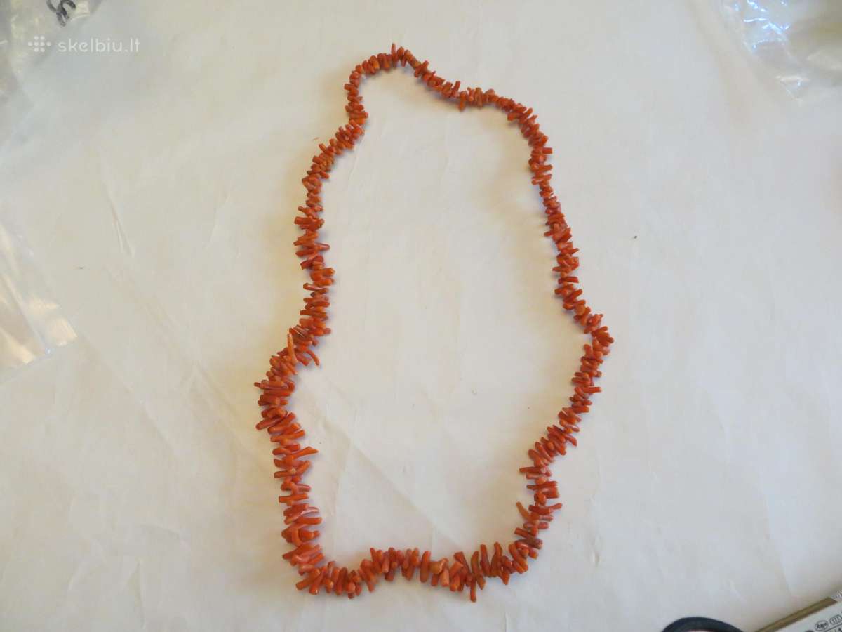 Karoliai iš koralų, vintažas 43 gr apie 60 cm - nuotraukos Nr. 4
