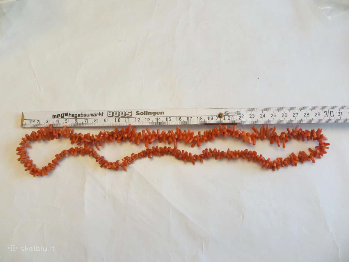 Karoliai iš koralų, vintažas 43 gr apie 60 cm - nuotraukos Nr. 7