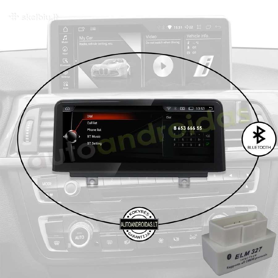 Bmw 3 F30 F31 Bmw 4 F32 F33 Android multimedia GPS - nuotraukos Nr. 5