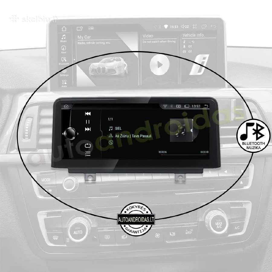 Bmw 3 F30 F31 Bmw 4 F32 F33 Android multimedia GPS - nuotraukos Nr. 6