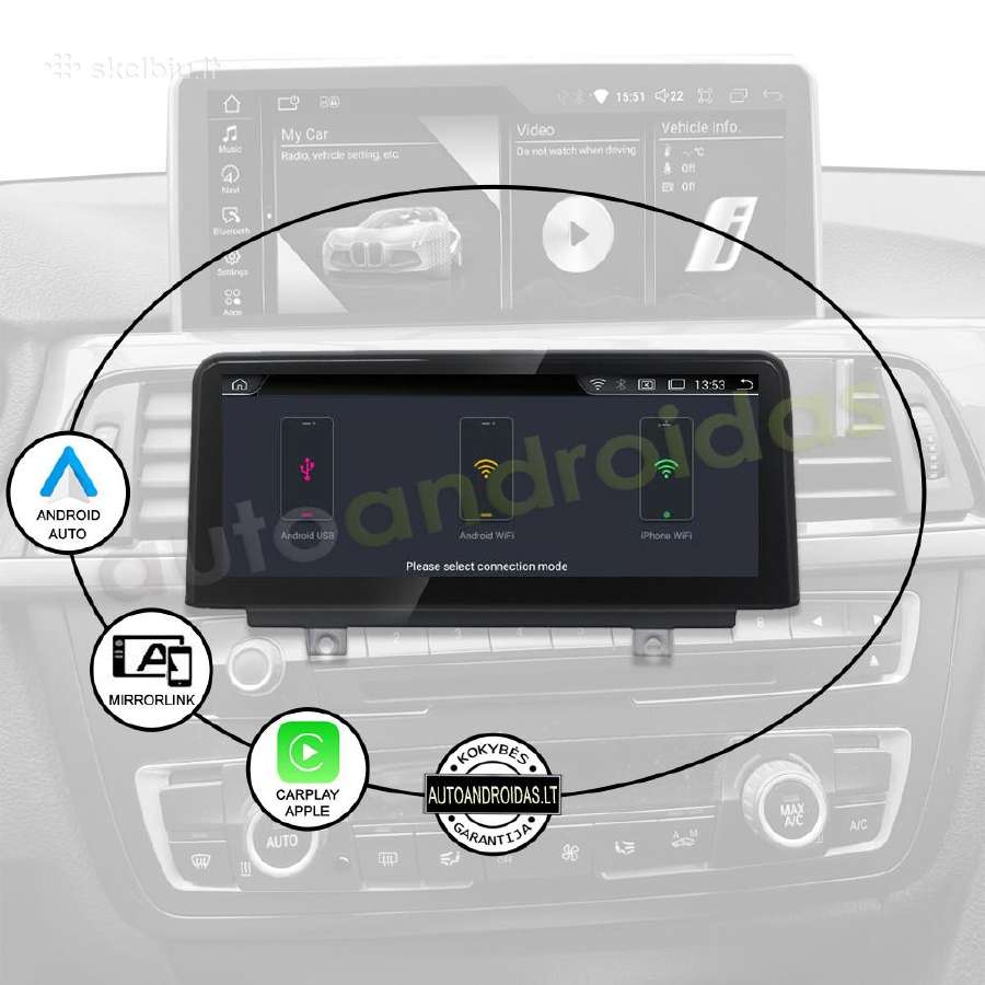 Bmw 3 F30 F31 Bmw 4 F32 F33 Android multimedia GPS - nuotraukos Nr. 10