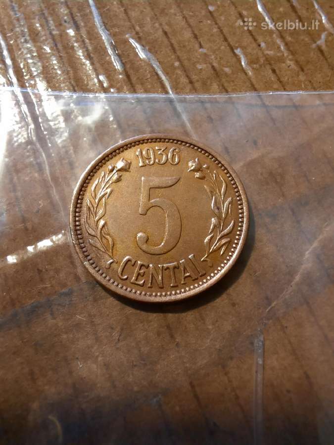 5 centai 1936 - Lietuva Tarpukaris