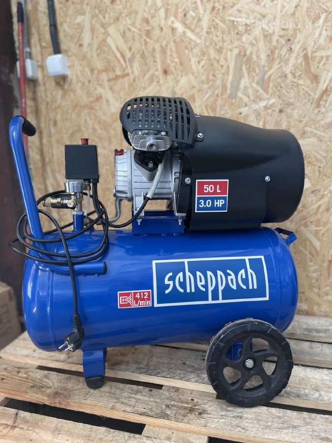 Stūmoklinis kompresorius Hc53dc / 50l, Scheppach - nuotraukos Nr. 4