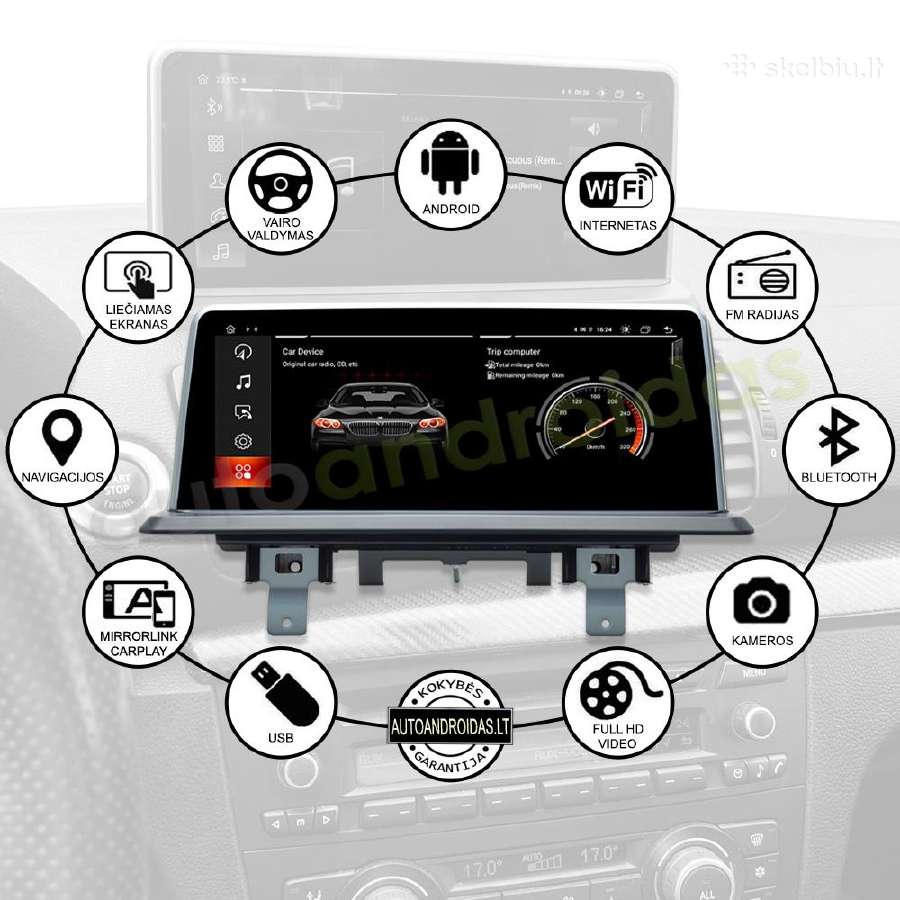 Bmw 1 E81 E87 E88 2005-11 Android multimedia WiFi - nuotraukos Nr. 2