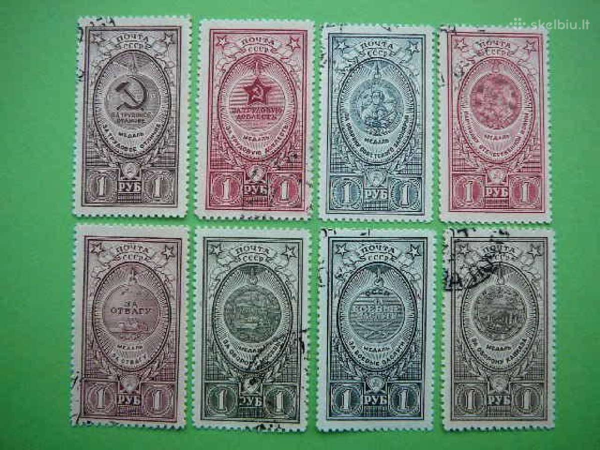 Ssr 1946 Ordinai Medaliai antsp. a1048/5
