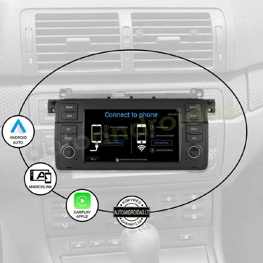 Bmw 3 E46 1998-06 Android multimedia Usb/GPS/WiFi - nuotraukos Nr. 10