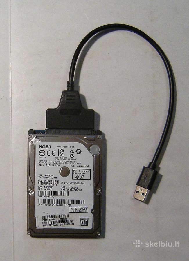 1 TB kietas diskas laptopo išorinis Usb 3.0 - nuotraukos Nr. 2
