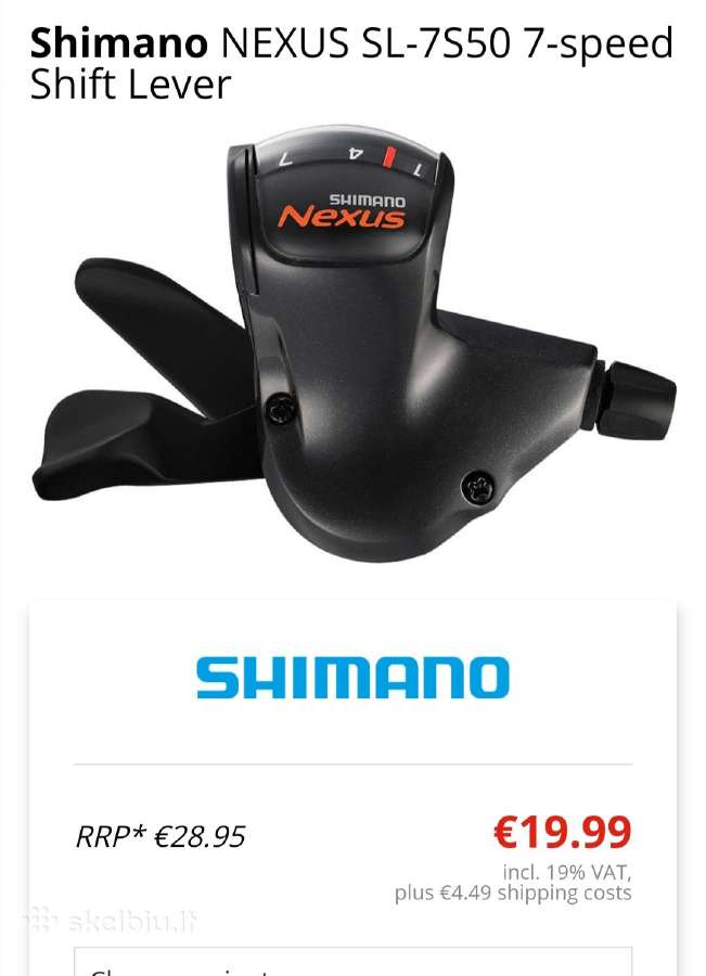 Nexus 7 jungikliai Shimano Bottom Bracket - nuotraukos Nr. 2
