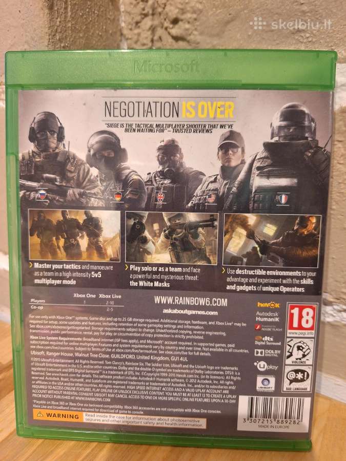 Tom Clancy's Rainbow Six Siege (Xbox One X Game) - nuotraukos Nr. 4