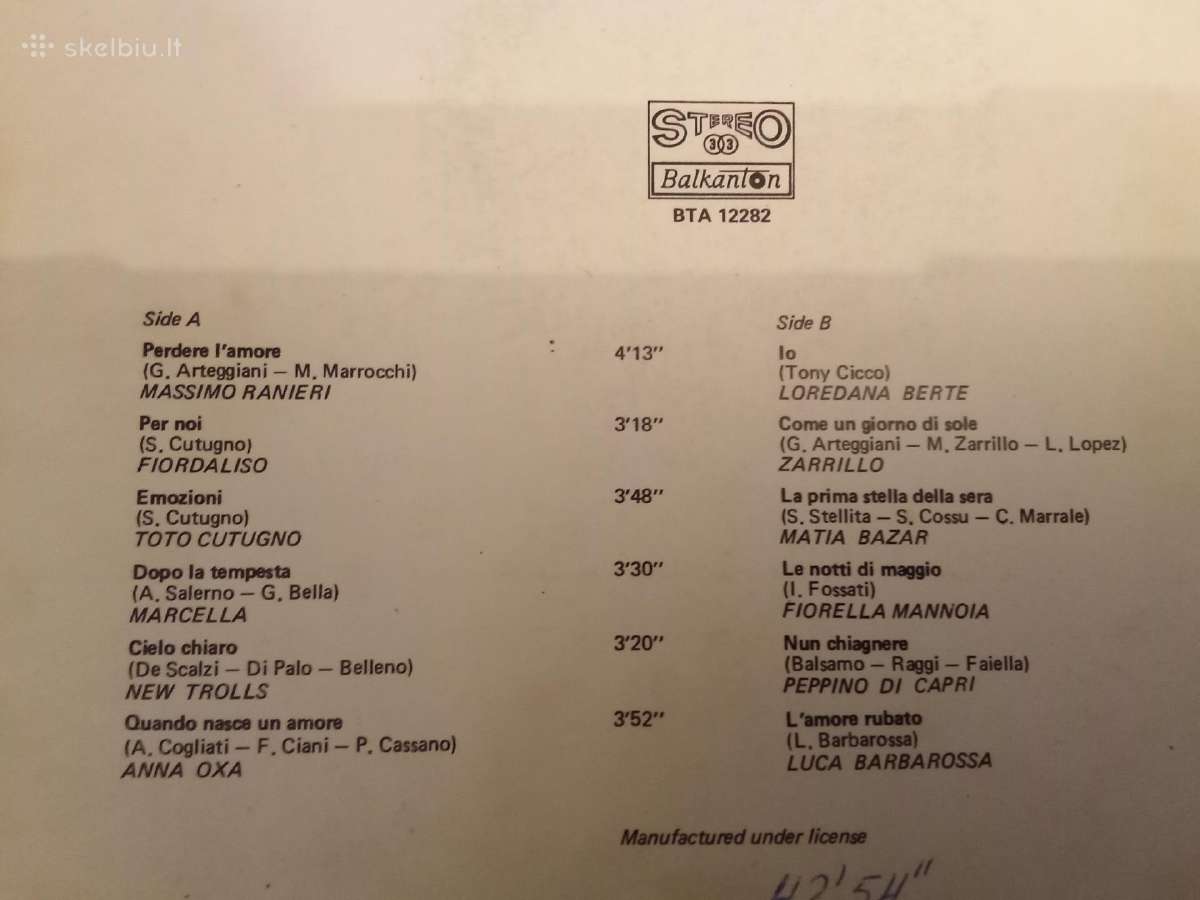 Sanremo '88 - nuotraukos Nr. 2