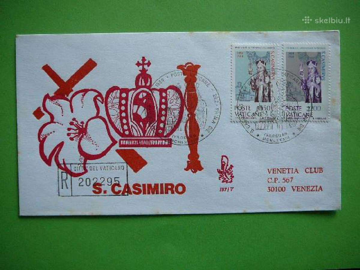 Vatikanas Sv. Kazimieras Lietuva 1984 Fdc841r1