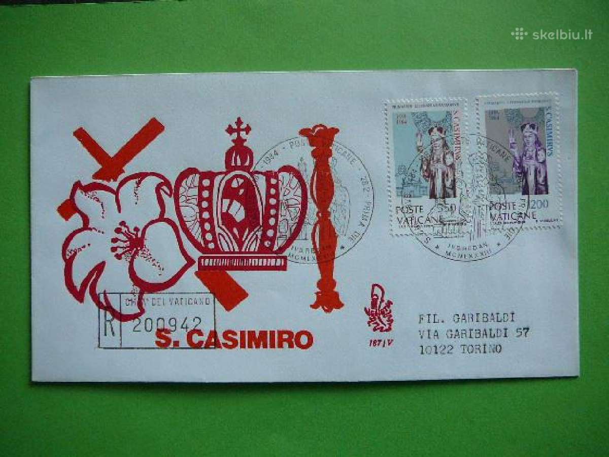 Vatikanas Sv. Kazimieras Lietuva 1984 Fdc841r2