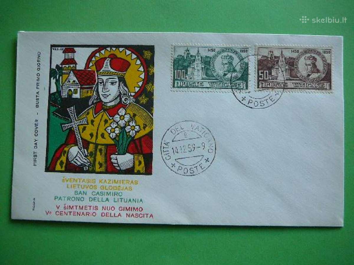 Vatikanas Sv. Kazimieras Lietuva 1959 Fdc591d