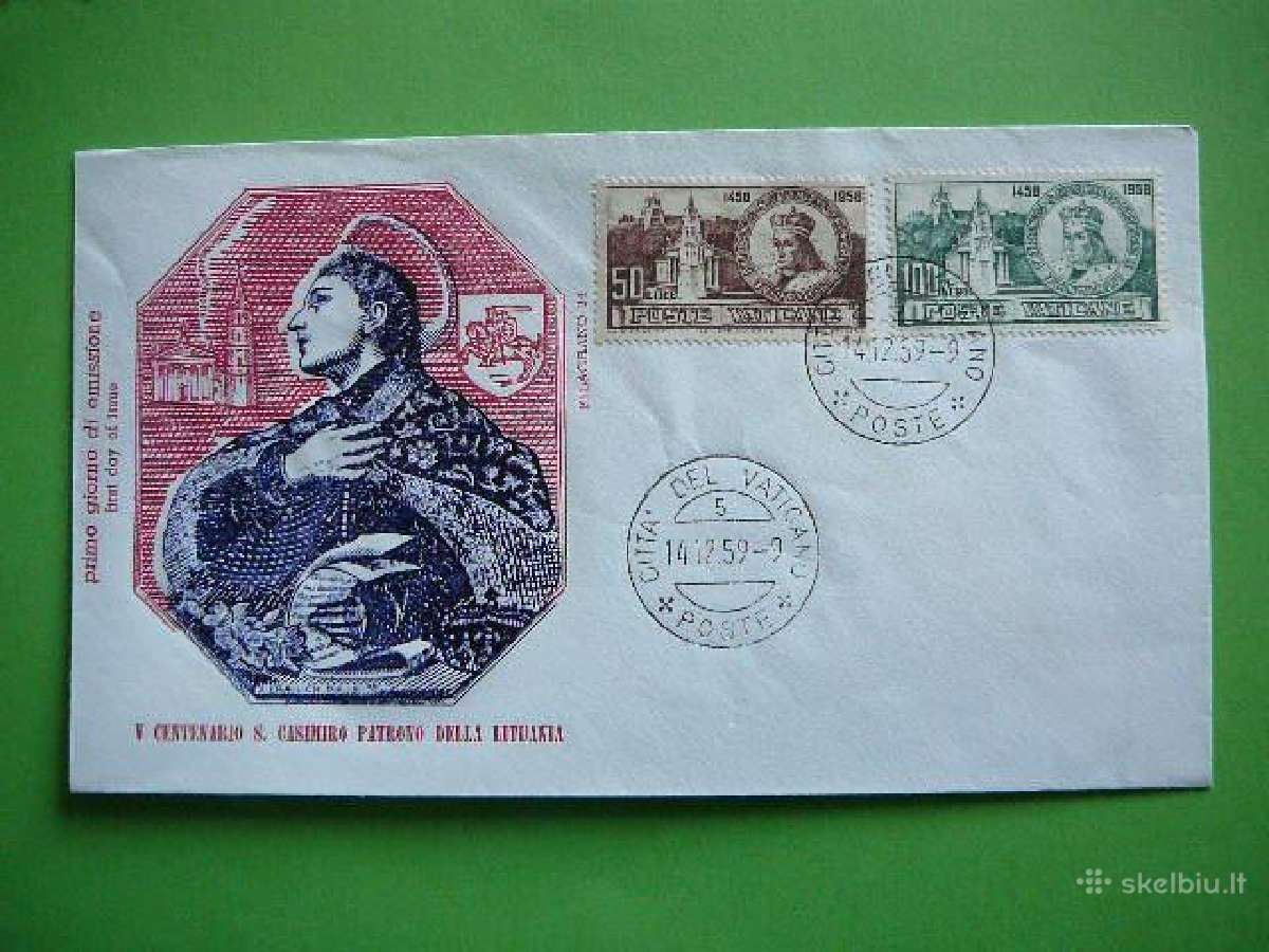Vatikanas Sv. Kazimieras Lietuva 1959 Fdc591m
