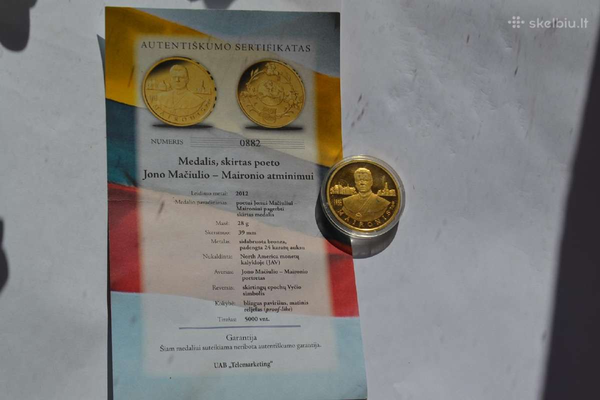 Medalis Maironio atminimui