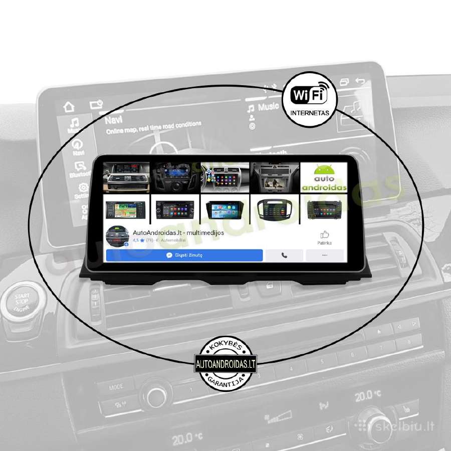 Bmw 5 F07 F10 F11 Android multimedia 12"colių WiFi - nuotraukos Nr. 4