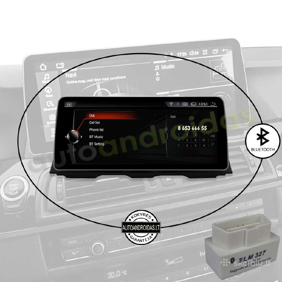 Bmw 5 F07 F10 F11 Android multimedia 12"colių WiFi - nuotraukos Nr. 5