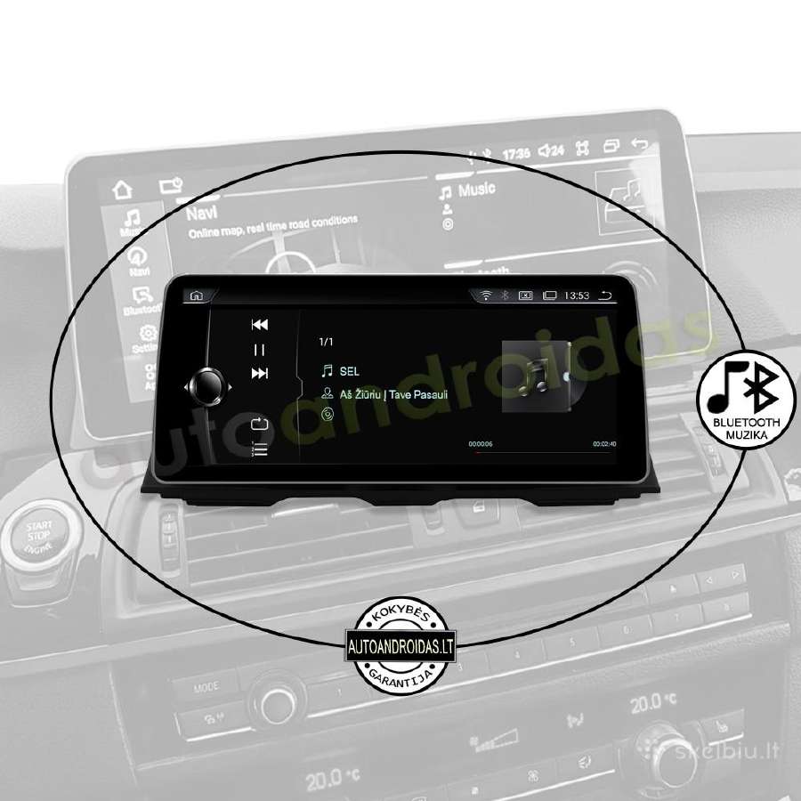 Bmw 5 F07 F10 F11 Android multimedia 12"colių WiFi - nuotraukos Nr. 6