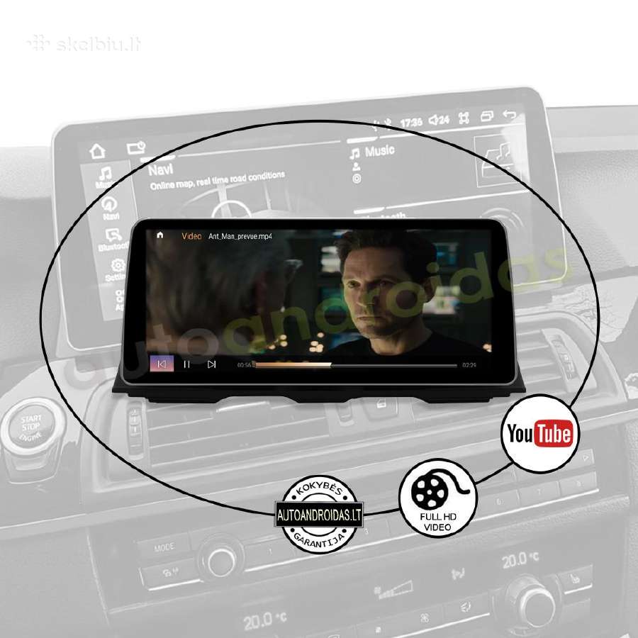 Bmw 5 F07 F10 F11 Android multimedia 12"colių WiFi - nuotraukos Nr. 9