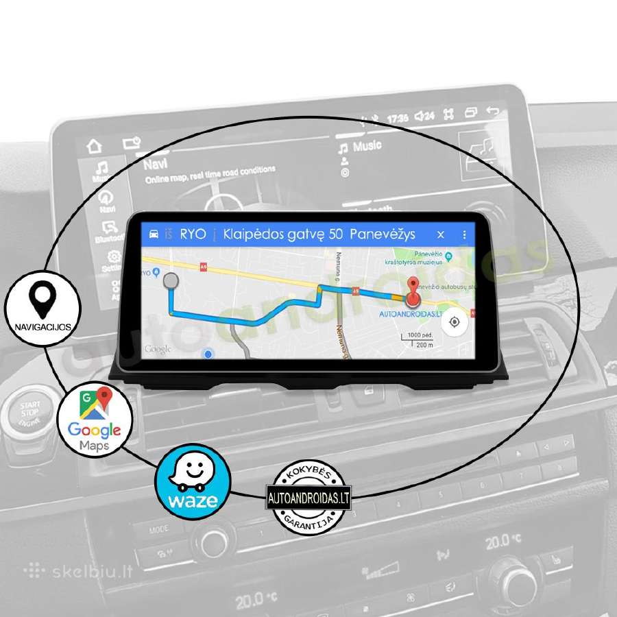 Bmw 5 F07 F10 F11 Android multimedia 12"colių WiFi - nuotraukos Nr. 11
