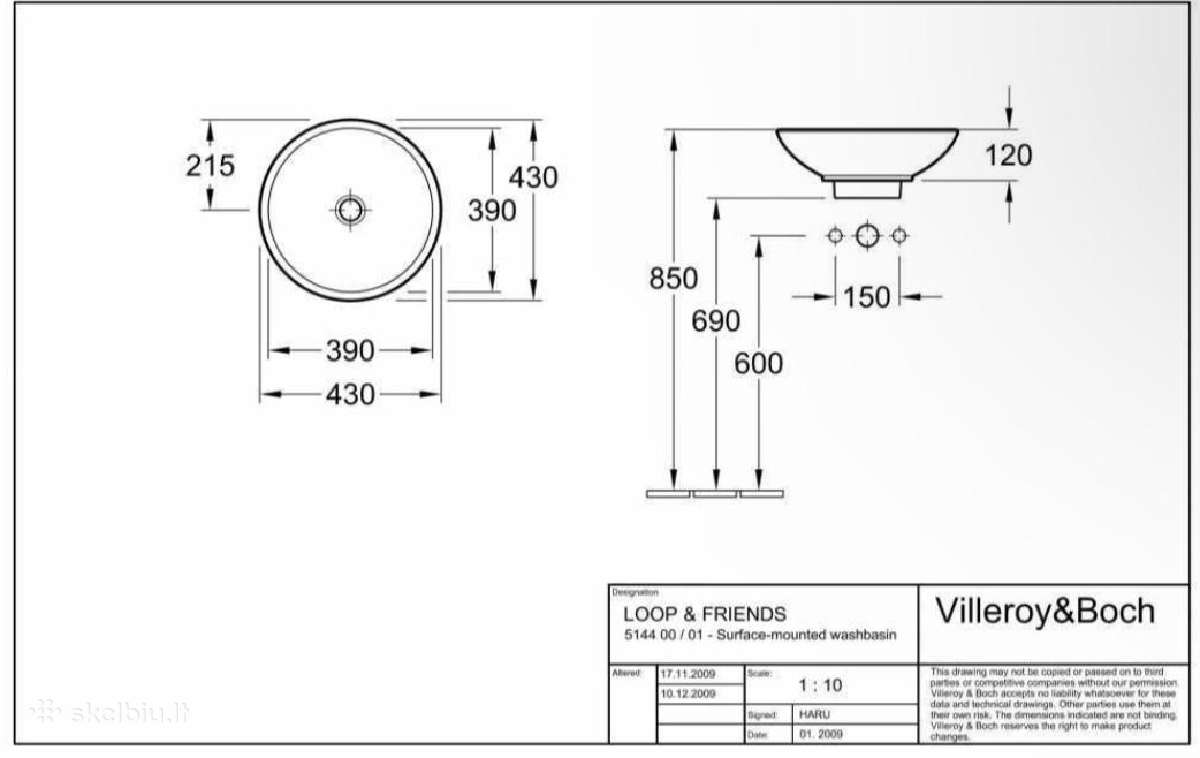 Villeroy & Boch Loop & Friends praustuvas - nuotraukos Nr. 4