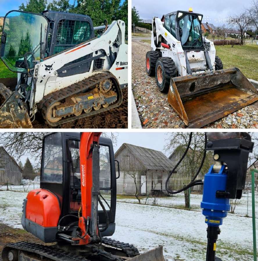 Vikšrinis Bobcat / Mini Ekskavator su operatoriumi