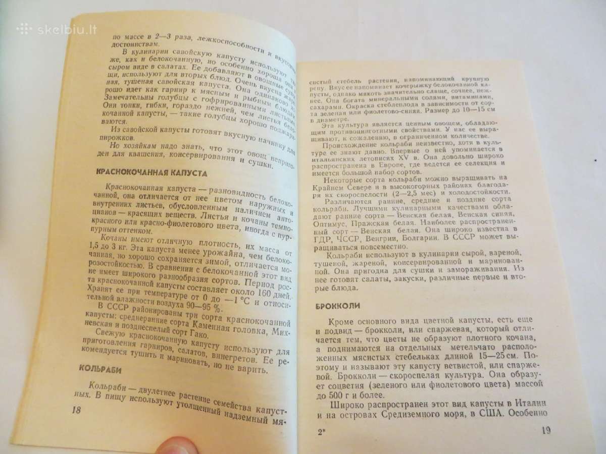Knyga Kopūstinės daržovės ir patiekalai iš jų 1990 - nuotraukos Nr. 5