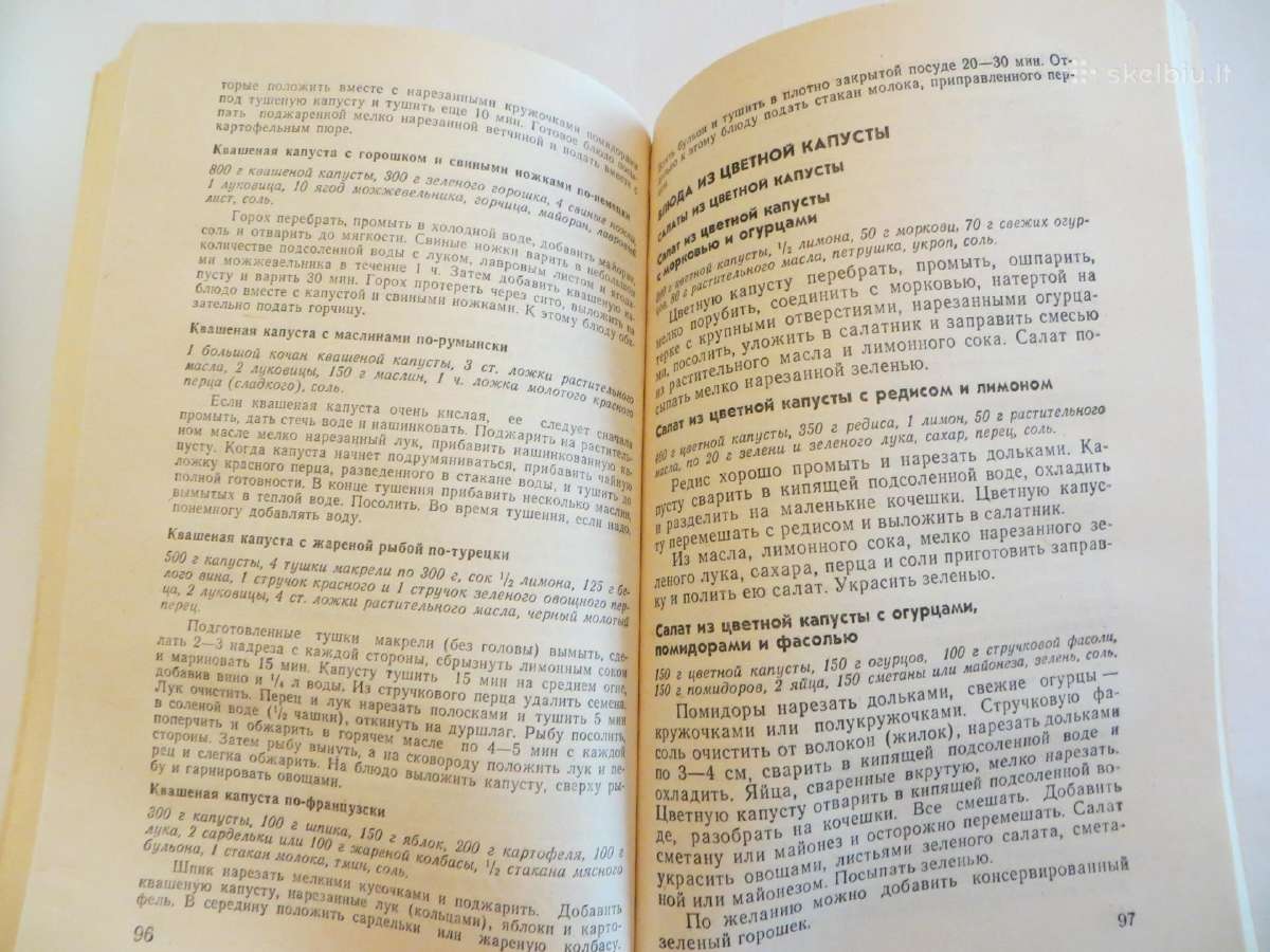 Knyga Kopūstinės daržovės ir patiekalai iš jų 1990 - nuotraukos Nr. 11