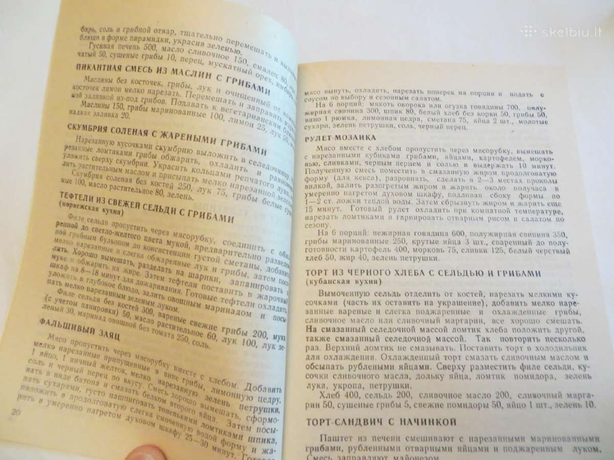 Knyga Pasaulio tautų grybų virtuvė. Receptai 1991m - nuotraukos Nr. 6