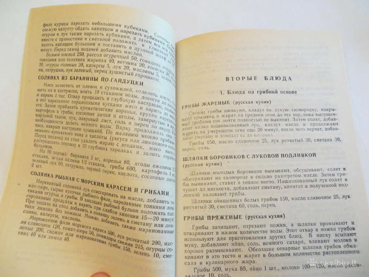 Knyga Pasaulio tautų grybų virtuvė. Receptai 1991m - nuotraukos Nr. 8