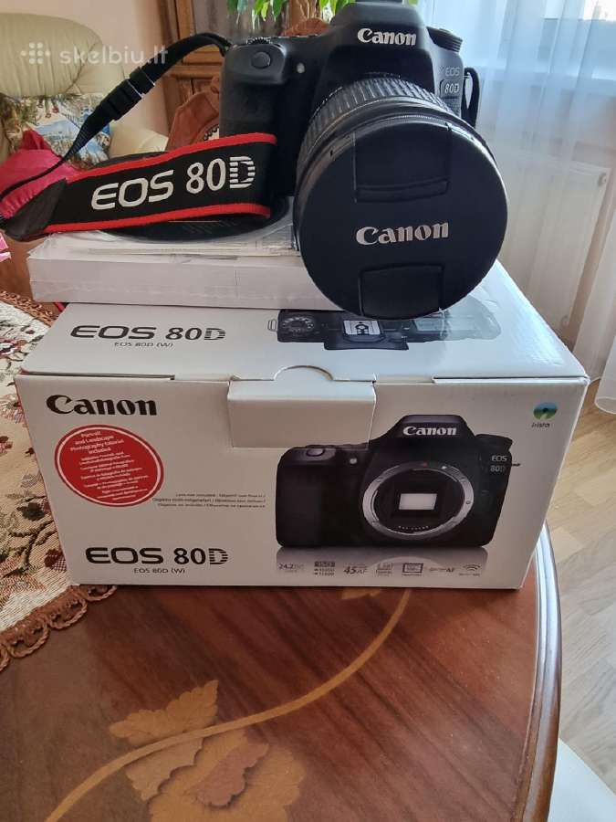 Canon 80d, tiktai 3540 kadrų, su17-55mm 2.8 Is Usm