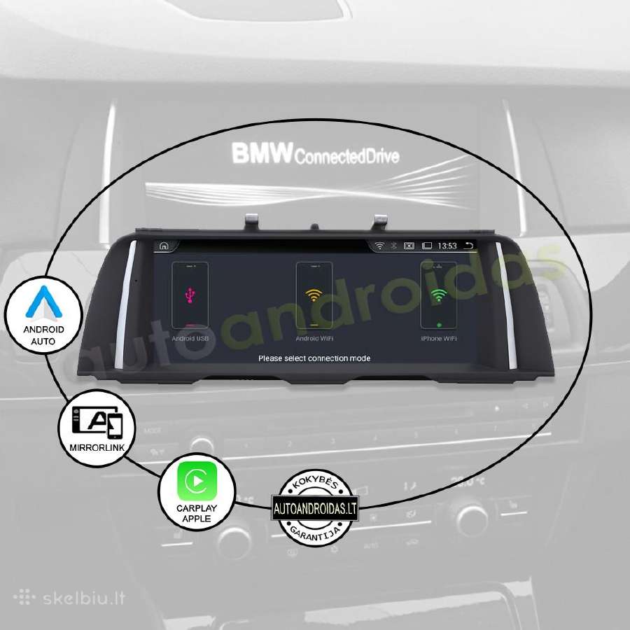 Bmw 5 F10 F11 F07 2010-17 Android multimedia WiFi - nuotraukos Nr. 9