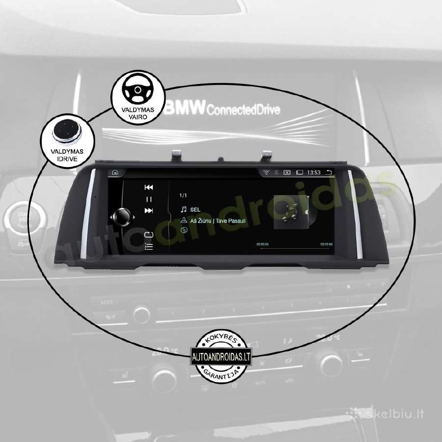 Bmw 5 F10 F11 F07 2010-17 Android multimedia WiFi - nuotraukos Nr. 11