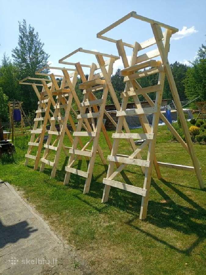 Medžioklės bokšteliai- kopėčios, šeryklos, lentelė - nuotraukos Nr. 7